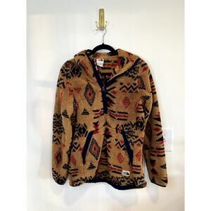 The North Face Sherpa Fleece Pullover Aztec Southwest Print Zip Jacket Small